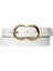 Deri Gold C? Tokalı Süt Beyaz Ince Kadın Kemeri, 3cm=3cm-Kdn-37 4
