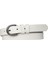 Deri Nikel Tokalı Süt Beyaz Ince Kadın Kemeri, 3cm=3cm-Kdn-03 1