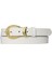 Deri Gold Tokalı Süt Beyaz Ince Kadın Kemeri, 3cm=3cm-Kdn-27 1