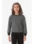 Çapa Nakışlı Çizgili Unisex Çocuk Sweatshirt 1