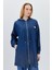 Kapşonlu Denim Giy-Çık Indigo 3