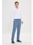 Slim Fit Dar Kesim Desenli Yünlü Yan Cepli Pantolon 3