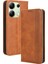 Xiaomi Redmi Note 13 4g Deri Kasa Cüzdan Katlama Standı Retro Telefon Kapağı (Yurt Dışından) 1