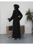 Nakışlı Cupra Kumaş Abaya-Kimono 4