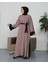 Nakışlı Cupra Kumaş Abaya-Kimono 4