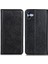 Samsung Galaxy A05 Için 4g Kasa Pu Deri Deri Çılgın At Dokusu Stand Cüzdan Telefon Kapak Black (Yurt Dışından) 1