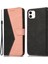 Samsung Galaxy A05 Için 4g Kasa Pu Pu Deri Renk Ekleme Telefon Kapağı Black+Pembe (Yurt Dışından) 1