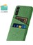 Samsung Galaxy S24 Için+ Kapak Slim-Fit Pc+ Çift Kart Yuvası Yeşili ile Kumaş Telefon Kılıfı (Yurt Dışından) 2