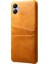 Samsung Galaxy A05 Için 4g Vaka Şok Geçirmez Pu Deri+Pc Kart Tutucu Telefon Geri Kabuk-Orange (Yurt Dışından) 2