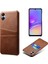 Samsung Galaxy A05 Için 4g Kasa Şok Geçirmez Pu Deri+Pc Kart Tutucu Telefon Geri Kabuk-Kahverengi (Yurt Dışından) 1