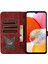 Samsung Galaxy A15 5g Case Butterfly Kedi Baskılı Pu Deri Telefon Kapak-Kırmızı (Yurt Dışından) 2