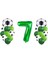 7 Yaş Futbol Temalı Yeşil Rakamlı Balon Seti 1