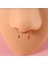 Gold Renk 316 L Paslanmaz Çelik Fake Piercing Sıkıştırmalı Labret Piercing Delik Gerektirmez 4