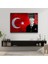 Cam Tablo, Dekoratif Baskı Türk Bayrağı ve Mustafa Kemal Atatürk Yatay Cam Tablo 4