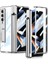 Samsung Galaxy Z Fold 4 Kılıf Kıpta Standlı Kalem Bölmeli Kalem Çıkmaz Gümüş 1
