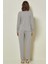 Reglan Kollu Gri Örme Eşofman Üstü 2
