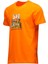 Erkek Bisiklet Yaka Standart Fit Göğüs Baskılı Turuncu T-Shirt 1