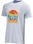 Erkek Bisiklet Yaka Standart Fit Discovery Göğüs Baskılı Mavi T-Shirt 1
