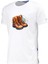 Erkek Bisiklet Yaka Standart Fit Bot Göğüs Baskılı Beyaz T-Shirt 1