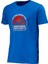 Erkek Bisiklet Yaka Standart Göğüs Baskılı Koyu Mavi T-Shirt 1
