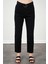 Kadın Siyah Beli Kendinden Kemerli Gabardin Basic Pantolon 3