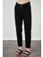 Kadın Siyah Beli Kendinden Kemerli Gabardin Basic Pantolon 5