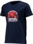 Erkek Bisiklet Yaka Standart Göğüs Baskılı Lacivert T-Shirt 1
