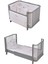 Meltem Smart Bambino Büyüyen Beşik 80X130 cm Karyola 80X180 cm (Gri-Pembe) 1