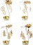 Gümüş 04 Stili Noel Noel Baba Kardan Adam Geyik Döner G Carousel Döner Tealight Mumluk Standı Tea Light Ev Dekorasyonu (Yurt Dışından) 2