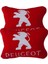 Peugeot Beyaz Nakışlı Kırmızı Polar Araç & Oto Koltuk Seyahat Boyun Yastığı /kırmızı Oto Ayna Askısı 3