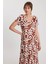 Etnik Desen Asimetrik Kesim Elbise 4
