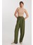 Beli Etnik Desenli Pileli Pantolon 2