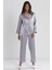 1200 Kadın Saten Pijama Takımı-Royal 1