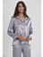1200 Kadın Saten Pijama Takımı-Royal 2