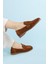 Monk Kadın Süet Taba Loafer Ayakkabı 3