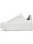 Kadın Beyaz Kalın Tabanlı Taşlı Sneaker 2
