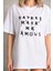 Baskılı Oversize T-Shirt Beyaz 3