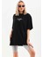 Baskılı Oversize T-Shirt Siyah 3