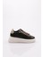 Es854 Kadın Kalin Taban Silver Taş Bağcikli Sneakers Ayakkabi 1