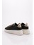 Es854 Kadın Kalin Taban Silver Taş Bağcikli Sneakers Ayakkabi 3