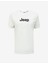 Kırık Beyaz Erkek Bisiklet Yaka Baskılı T-Shirt J4SM-TST7246 1