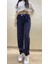 Kadın Lastikli Bel %100 Pamuklu Kurdeleli Desenli Pijama Altı 3
