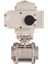 DN15-1/2" 24 V Dc Elektrikli Aktüatörlü Dişli Küresel Vana 3 Parçalı 5