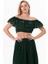 Lavinya Vual Lastik Detaylı Nakışlı Yazlık Crop Bluz Yeşil Ysl 1