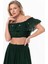 Lavinya Vual Lastik Detaylı Nakışlı Yazlık Crop Bluz Yeşil Ysl 4