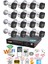 16 Kameralı 1080P 2mp Görüntü Gece Renkli Full Hd Ultra LED Gece Renkli Güvenlik Kamerası Seti 500GB 2