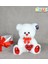 Parlak Kumaş Kalp Tutan Ayı Peluş 30 cm 62500 1