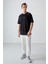 Siyah %100 Pamuk Kalın Yumuşak Dokulu Oversize Fit Baskılı Erkek T-Shirt - 88361 2
