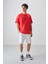 Fiesta %100 Pamuk Kalın Yumuşak Dokulu Oversize Fit Baskılı Erkek T-Shirt - 88357 3