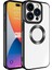 Apple iPhone 15 Pro Kılıf Logo Yeri Açık Kamera Lens Korumalı Renkli Kenarlı Şeffaf Silikon Siyah 1